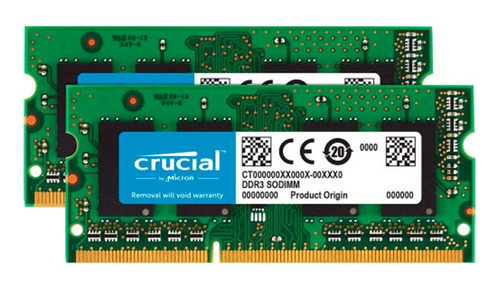 Kit De Memoria Ram 8gb 1600 Mhz Crucial