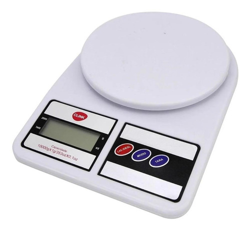 Balança De Cozinha Digital Capacidade 10kg Capacidade Máxima 10 Kg Cor Branco