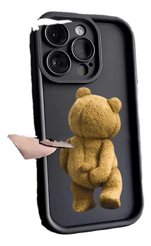 Funda De Teléfono De Silicona Cartoon Bear Para iPhone 15, 1