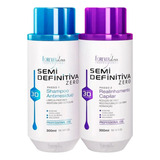 Kit Forever Liss Semi Definitiva Zero 3d Duo 300ml