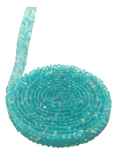 Galon Termoadhesivo 1cm Cinta Colores Brillo Resina Strass