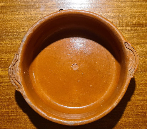 Cacerola / Olla De Barro 20 Cms Diametro. 7 Cms Alto. Curada