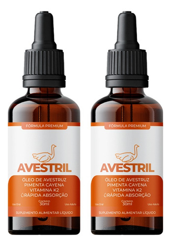 2x Frasco Avestril Formula Vitamina K2 - Envio Rápido