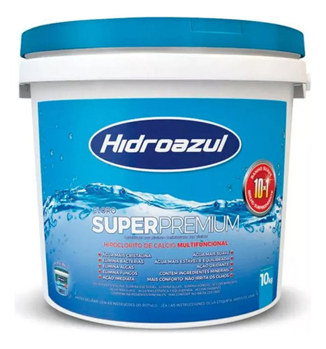 Cloro Multiação Hidroazul 45% Hpcl Balde 10 Kg