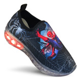 Tênis Infantil De Led Masculino Homem Aranha Promoção Barato