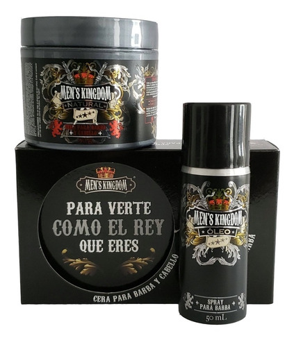 Cera Y Spray Para Barba Bigote Y Cabello Men's Kingdom