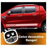 Calco Ploteo Franja S-line Ford Ranger Me Calcomania Vinilo