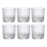 Set 6 Vasos Bajos Whisky Americas 20s 300 Ml Color Agua