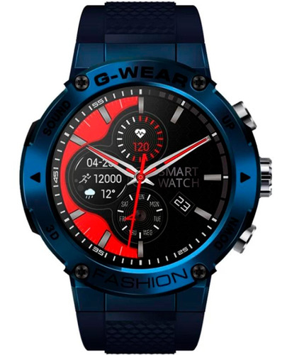 Relógio Smartwatch Masculino Sport G Wear Militar Azul