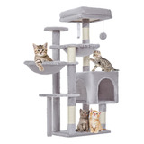 Torre Para Gatos De 100 Cm Con Accesorios, Gris Claro