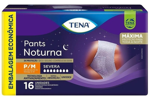 Fraldas Para Adultos Descartáveis Tena  Pants Noturna P/m X 16 U