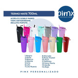 Termo Mate Antiderrame Con Popote Sin Personalizar