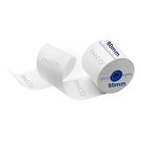 Inko 40 Rollos Papel Térmico 80x80 Mm  Por Rollo Compatible Con Epson Color Blanco