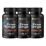 3x Feno Grego Power Suplemento Para Casal 180 Capsulas