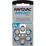 6 X Pilas Audifono Rayovac 675 Implant Pro+ Coclear Original