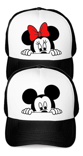  2 Jockey Gorro Malla Enamorados Pololos Parejas Mickey 