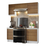 Armario Cocina Completo 180cm Glamy Madesa Color Blanco/marrón