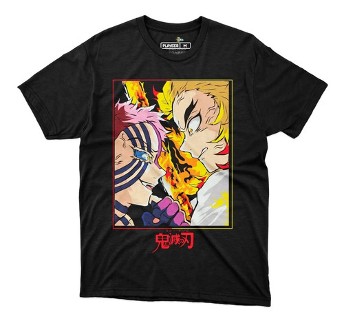 Playera Demon Slayer Rengoku Akaza Mugen Train Tanjiro