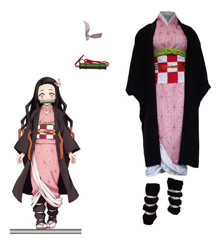 Cosplay Nezuko Kamado Demon Slayer Kimetsu No Yaiba 9 Peças | Parcelamento sem juros