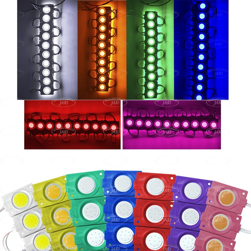 20 Pz Modulos 9 Led Cob Plasma Redondo 12v Varios Colores