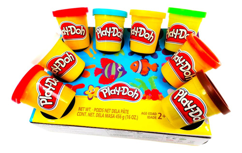 Frasco Play-doh Plastilinas Caja Surtida 8 Colores