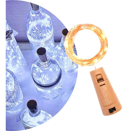 15 Guirnaldas Alambre Corcho Botella Luces Luz Led 