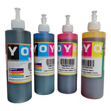 Pack 4 Tinta Dye Compatible Para Bro Can Hp Eps Yoyo 250ml