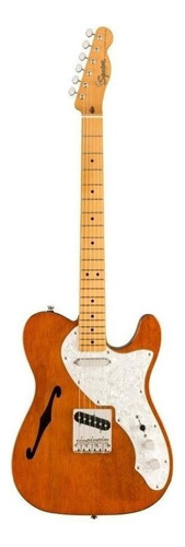 Guitarra Eléctrica Squier By Fender Classic Vibe '60s Telecaster Thinline De Nyatoh Natural Barniz Brillante Con Diapasón De Arce