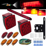 Limicar Led Remolque Luces Kit, Sumergible Cuadrado Stop ...