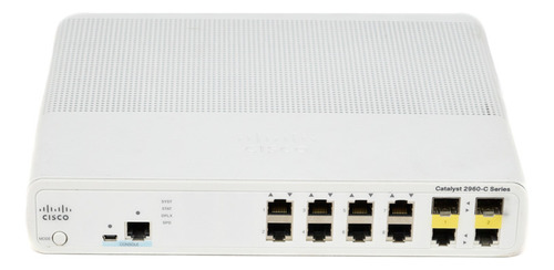 Switch Cisco Ws-c2960c-8pc-l Poe 8 Puertos +2 Dual Port
