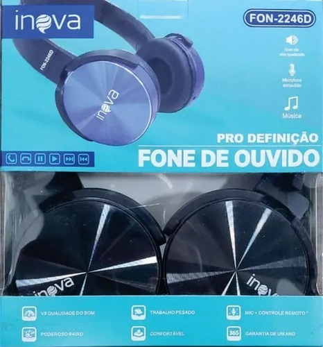 Fone De Ouvido Sem Fio Bluetooth Inova Fon-2246d 