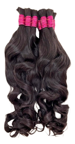 Cabelo Ondulado Humano Natural Semi Limpo 70/75 Cm 150gr