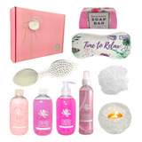 Set Aromas Relax Caja Regalo Mujer Box Spa Rosas Kit Zen N03