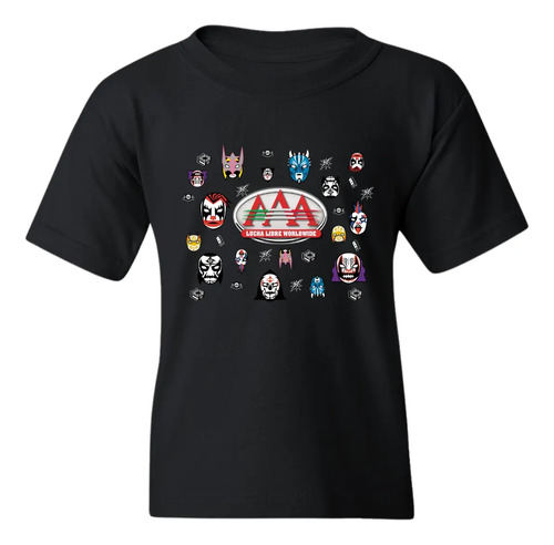 Jersey Playera Lucha Libre Aaa Niño Niña Mexicana Luchadores | Meses sin interés