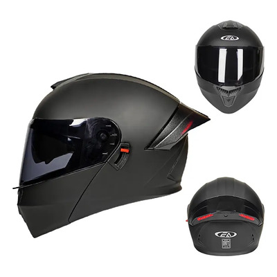 Echoarmor Casco Motocicleta Abatible Con Luz Led Certificado Dot Negro Mate 502 M(57-58 Cm) | Envío gratis