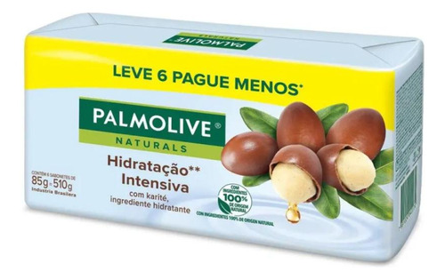 Sabonete Palmolive Naturals Hidratação Intensiva 6un De 150g