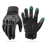 Guantes De Proteccion Pantalla Táctil De Cuero Para Moto Color Negro Talla G