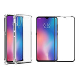 Kit Case Capa Anti Queda Para Xiaomi Mi 9 Lite + Pelicula 3d