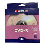 Disco Virgen Dvd Verbatim 4x 10 Unidades