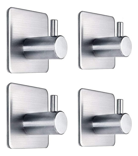 Gancho Perchero Percha Metal Adhesivo Acero Inox Reforzad X1