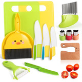 14 Pc Juego De Cuchillos De Cocina Para Niños Seguros Cocina