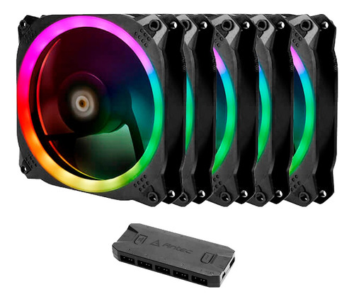 Pack 5 Ventiladores Antec Prizm 120 Argb + Controlador