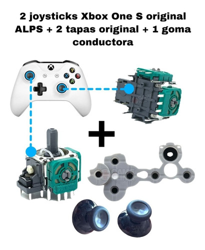 2 Joystick Tapas + Goma Conductora Compatible Con Xbox One S