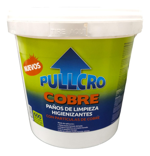 Paño Desinfectante De Limpieza Pullcro Cobre - 600 Toallitas