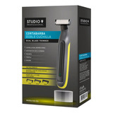 Afeitadora Eléctrica Dual Blade Studio 9 Professional Inalámbrica Carga Rápida Usb Con 3 Peines Cortabarba