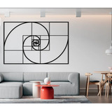 Cuadro Decorativo Fibonacci Goeometrico En Madera