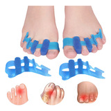 3 Par Separador Dedos Silicona Corrector Juanetes Pedicura F Color Azul