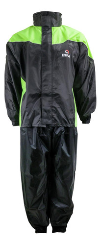 Impermeable 2 Piezas Negro Con Amarillo