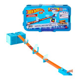 Hot Wheels Ice Crash Stunt Track Box, Color Azul Mate