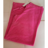 Pantalon Jogging Mujer Rosa Chicle Algodon Tipo Toalla